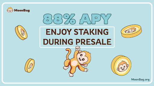 PEPE Plummets 11% In A Week And Dogeverse Face Bearish Momentum: Investors Rush To Buy MoonBag At Presale Stage 5 To Earn 88% Staking