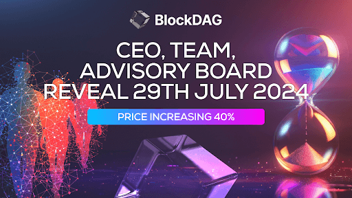 BlockDAG Set for CEO Reveal on July 29th! Investors Anticipate a 40% Price Rise in BDAG; PEPE Suffers, Solana Aims for Rally