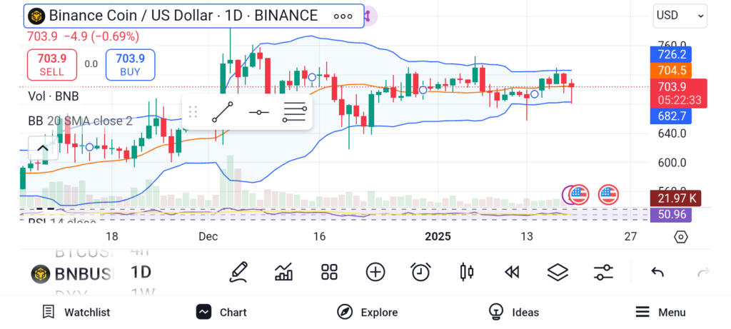 BNB Price Chart 