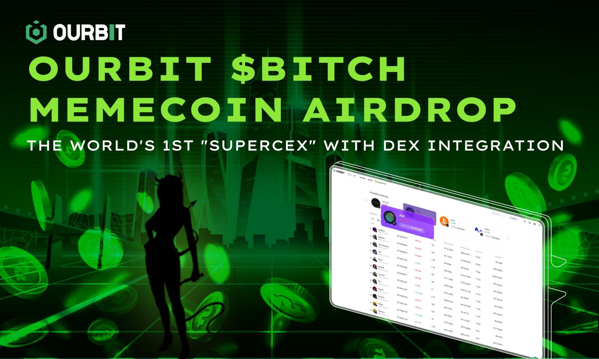 Ourbit Distributes 85% of $BITCH Memecoin to Community Alongside SuperCEX Debut with DEX Integration