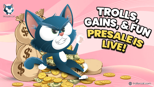 best 100x crypto, Troller Cat presale