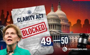 Senate Blocks Crypto CLARITY Act in 49-50 Vote as Senator Elizabeth Warren Argues Strong ‘No’